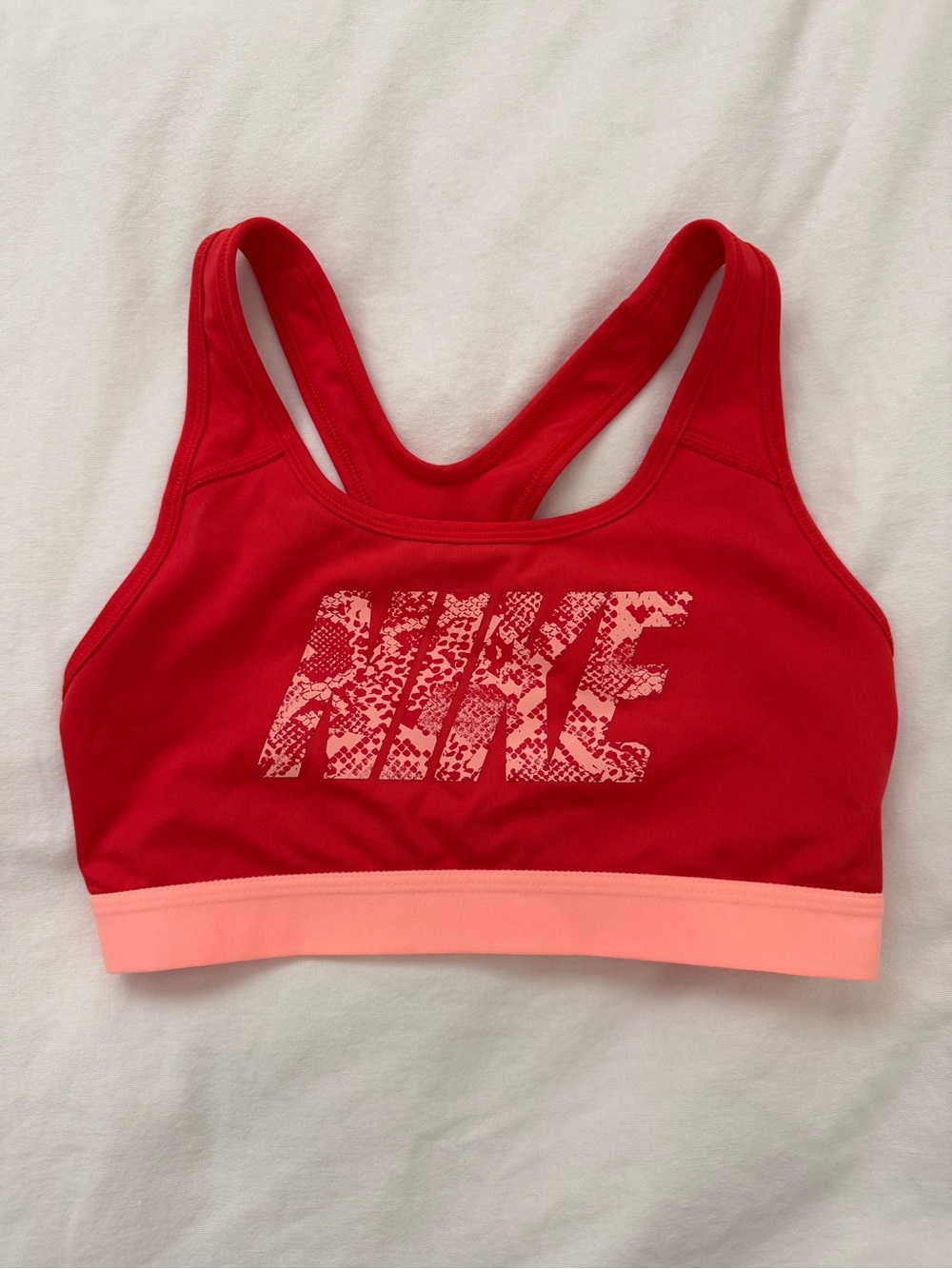 red nike sports bra